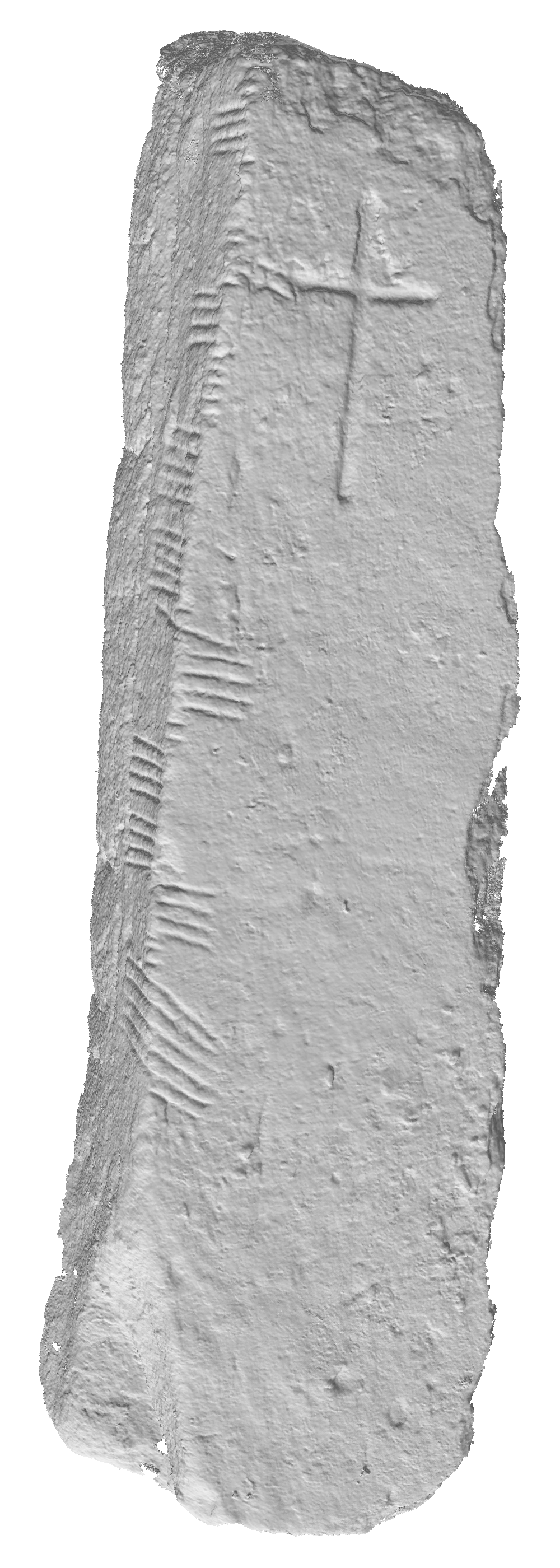 Abb. 2: 3D Scan des Ogham in 3D Project von CIIC
                        180. Emlagh East (IMLEACH DHÚN SÉANN), Co. Kerry. [Thiery 2022]